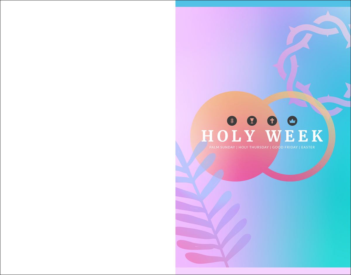 Holy Week Icons Bulletin Printable | Shift Worship
