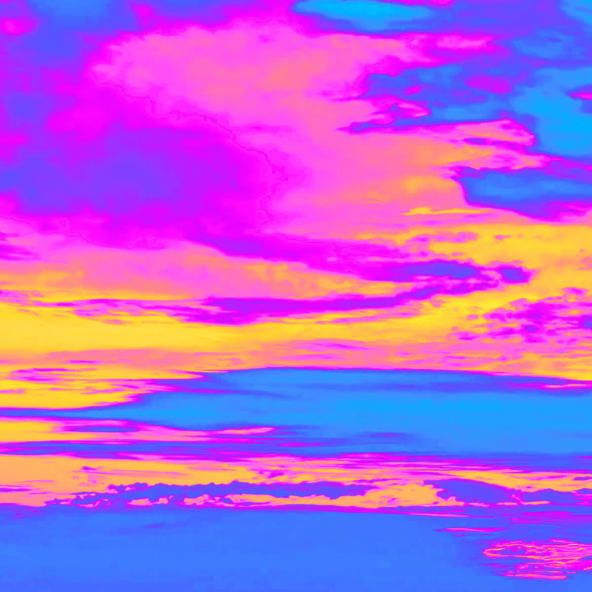 Electric Sunset Pray Blank