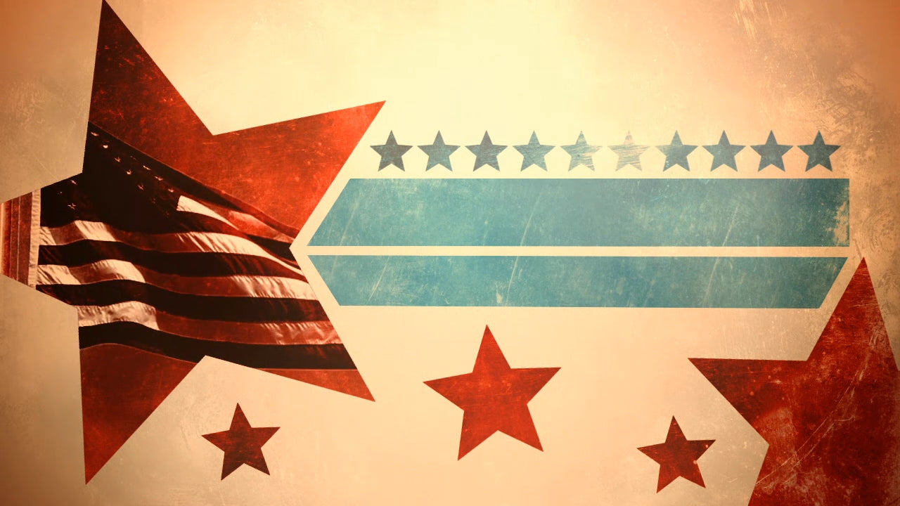Flag and Stars Title Blank Still