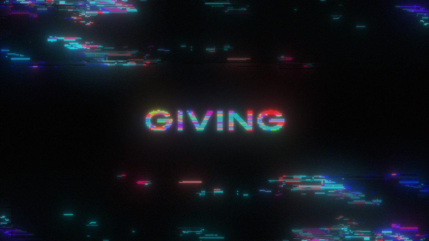 LED Glitch Giving Still
