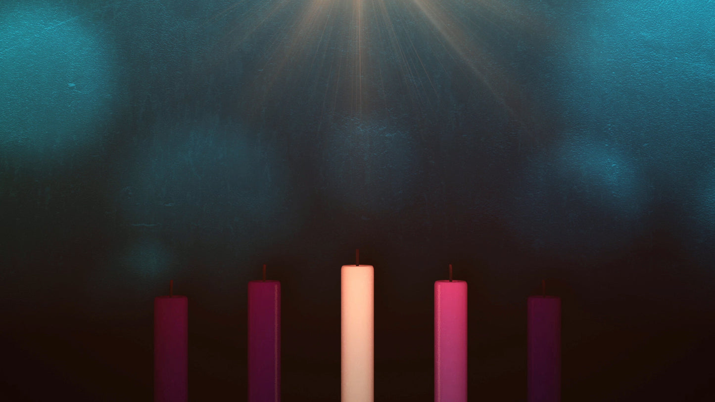 Advent Bokeh Blank Candles Still