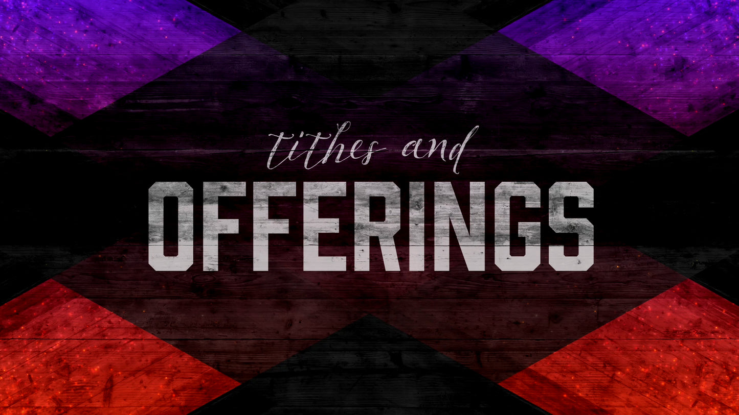 Geometric Wood Tithes & Offerings Still