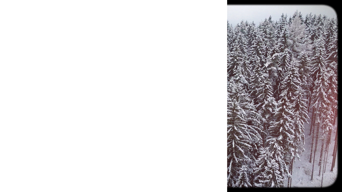 Retro Winter Lower Third Right Blank Transparency