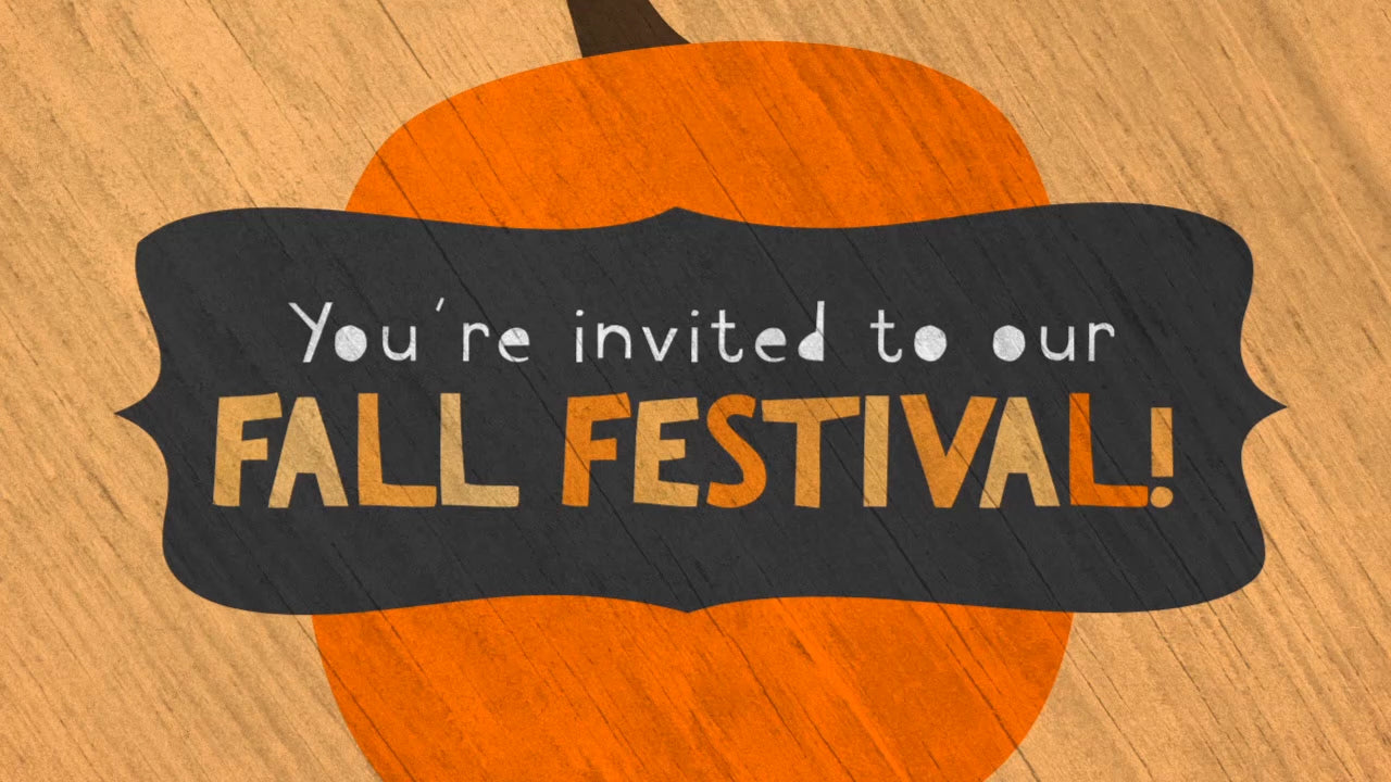 Cute Fall Festival Invite Still