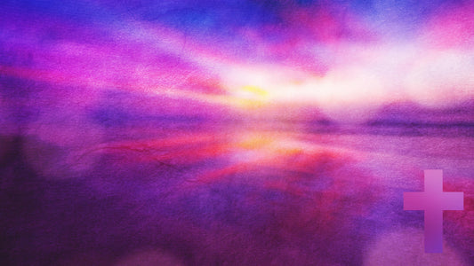 Watercolor Cross Sunrise