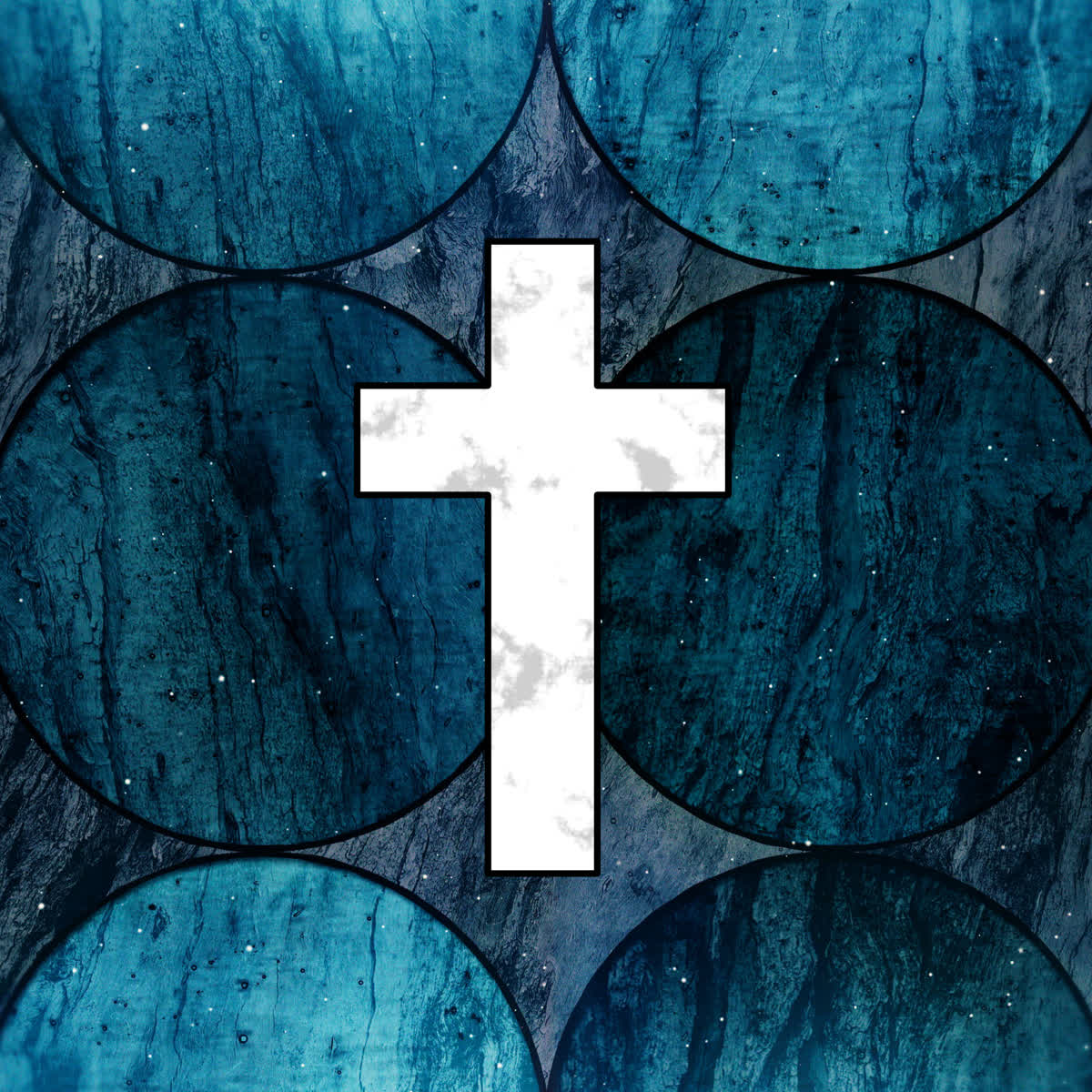 Holy Week Glass Cross