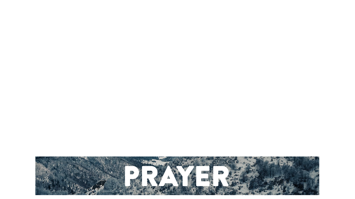 Glorious Winter Lower Third Prayer