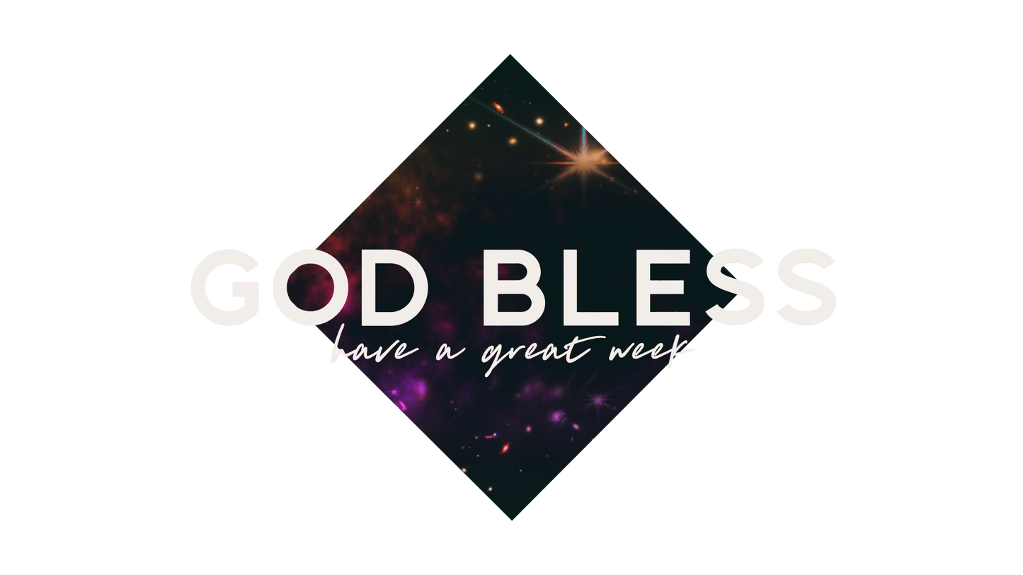 Colorful Space Overlay God Bless