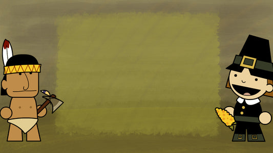 Thanksgiving Iillustration - Pilgrim & Native American