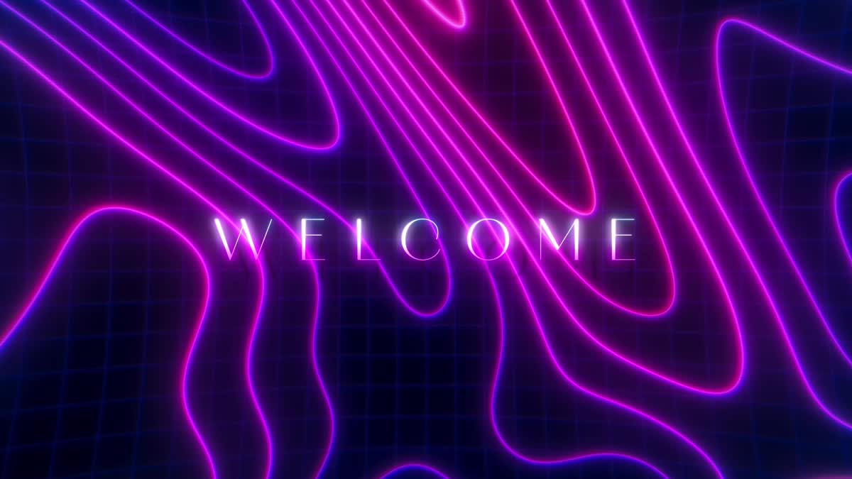 Neon Topo Welcome Still