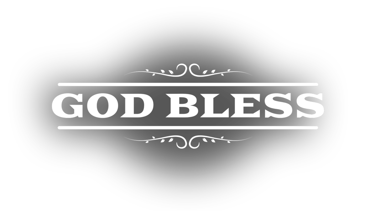 Vintage Christmas God Bless Transparency