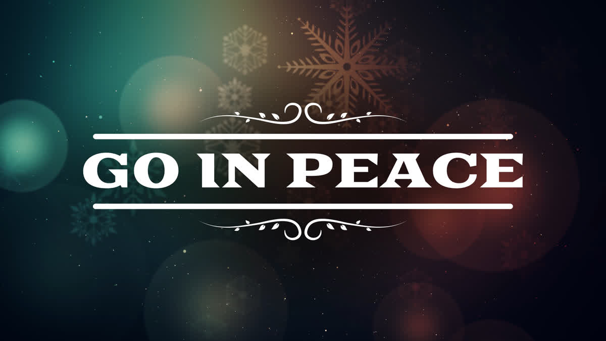 Vintage Christmas Go In Peace