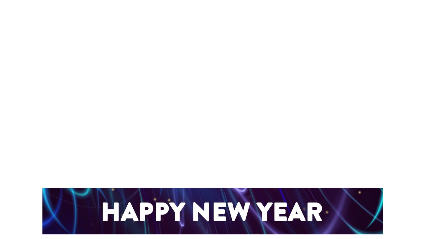 Fractal Glow Lower Third Happy New Year